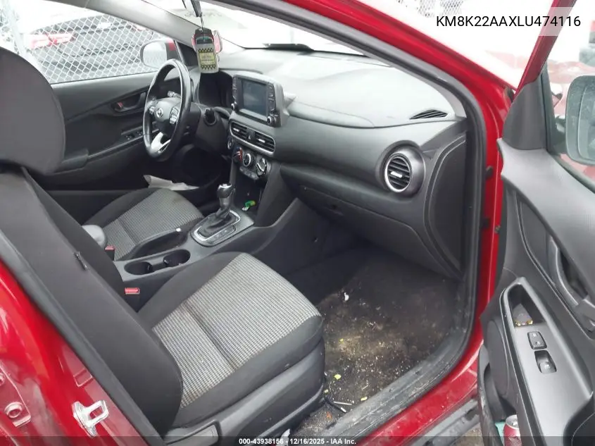 KM8K22AAXLU474116 2020 Hyundai Kona Sel