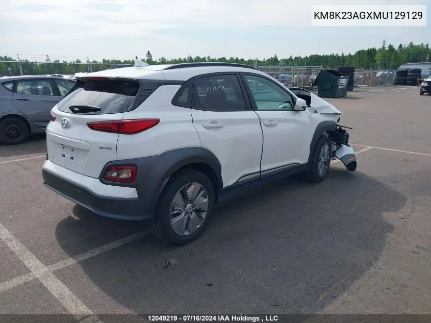 KM8K23AGXMU129129 2021 Hyundai Kona Sel