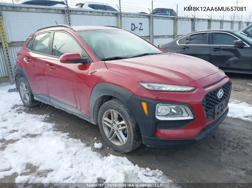 KM8K12AA6MU657081 2021 Hyundai Kona Se