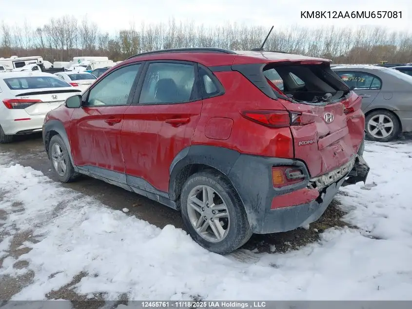 KM8K12AA6MU657081 2021 Hyundai Kona Se
