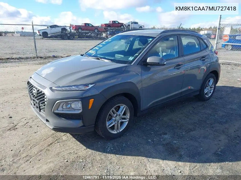 KM8K1CAA7MU727418 2021 Hyundai Kona Se