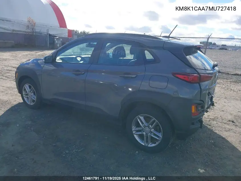KM8K1CAA7MU727418 2021 Hyundai Kona Se