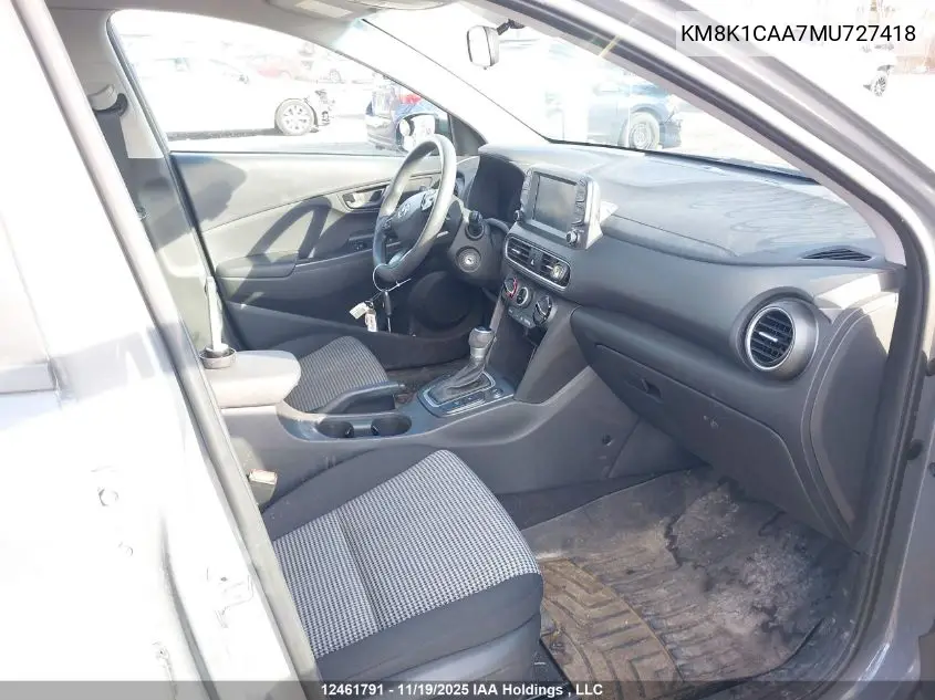 KM8K1CAA7MU727418 2021 Hyundai Kona Se