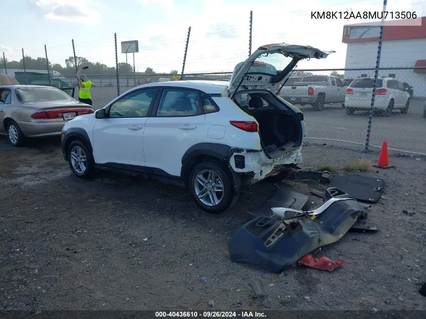 KM8K12AA8MU713506 2021 Hyundai Kona Se