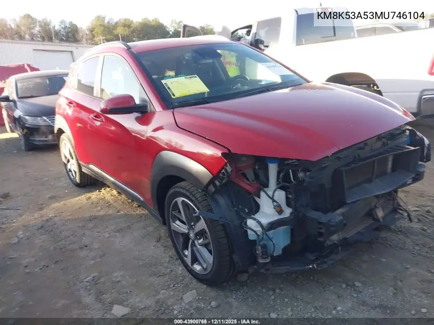 KM8K53A53MU746104 2021 Hyundai Kona Ultimate