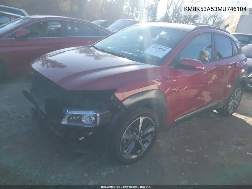 KM8K53A53MU746104 2021 Hyundai Kona Ultimate