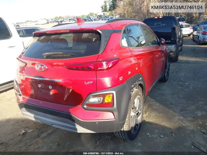 KM8K53A53MU746104 2021 Hyundai Kona Ultimate