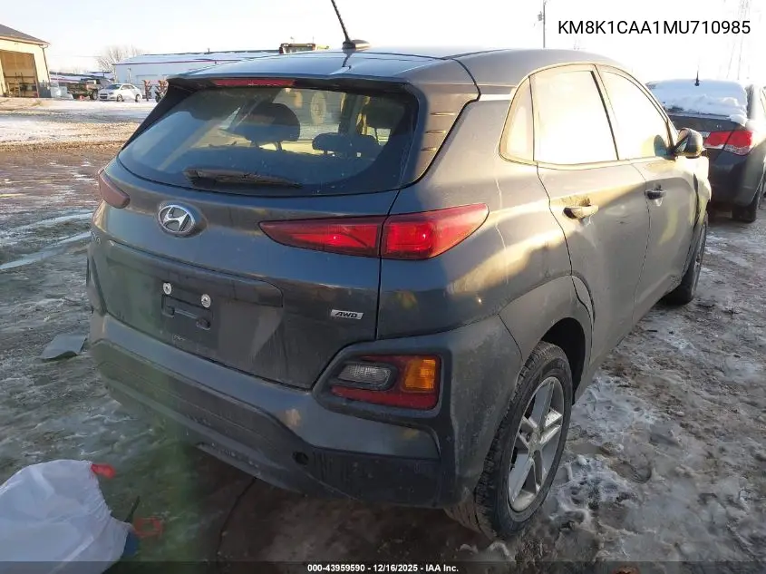 KM8K1CAA1MU710985 2021 Hyundai Kona Se