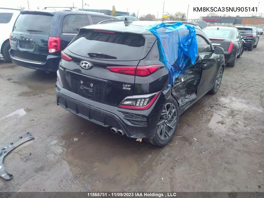 2022 Hyundai Kona N Line VIN: KM8K5CA35NU905141 Lot: 11868751