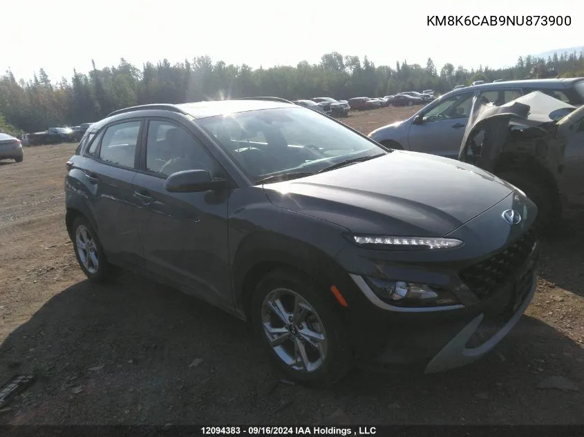 2022 Hyundai Kona VIN: KM8K6CAB9NU873900 Lot: 12094383