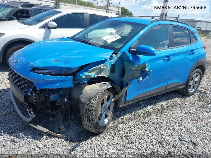 KM8K6CAB2NU795668 2022 Hyundai Kona Sel