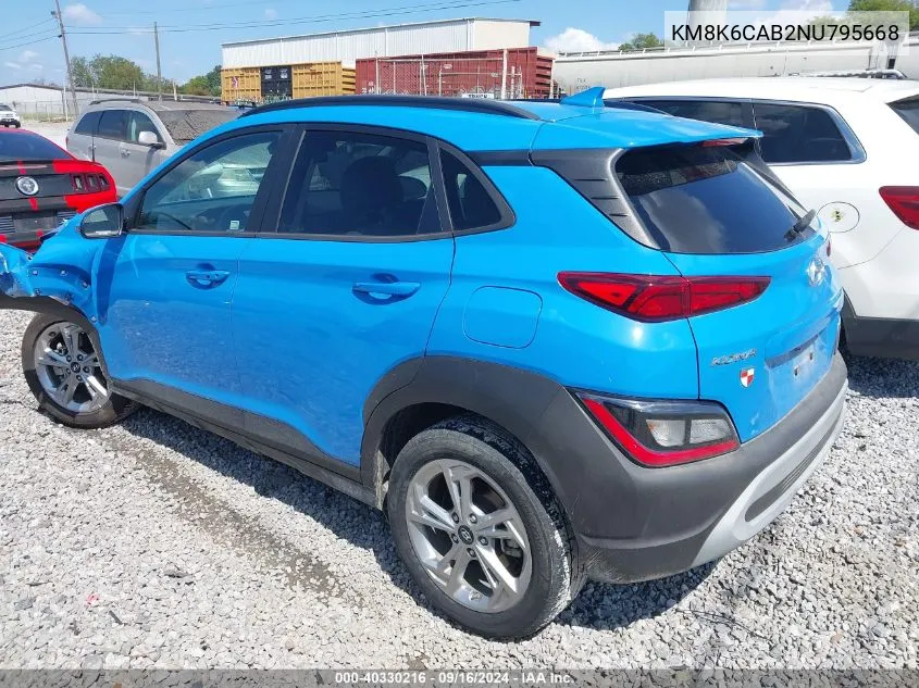 KM8K6CAB2NU795668 2022 Hyundai Kona Sel