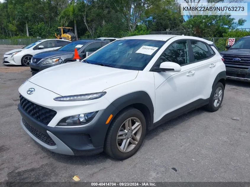 2022 Hyundai Kona Se VIN: KM8K22AB9NU763273 Lot: 40414704