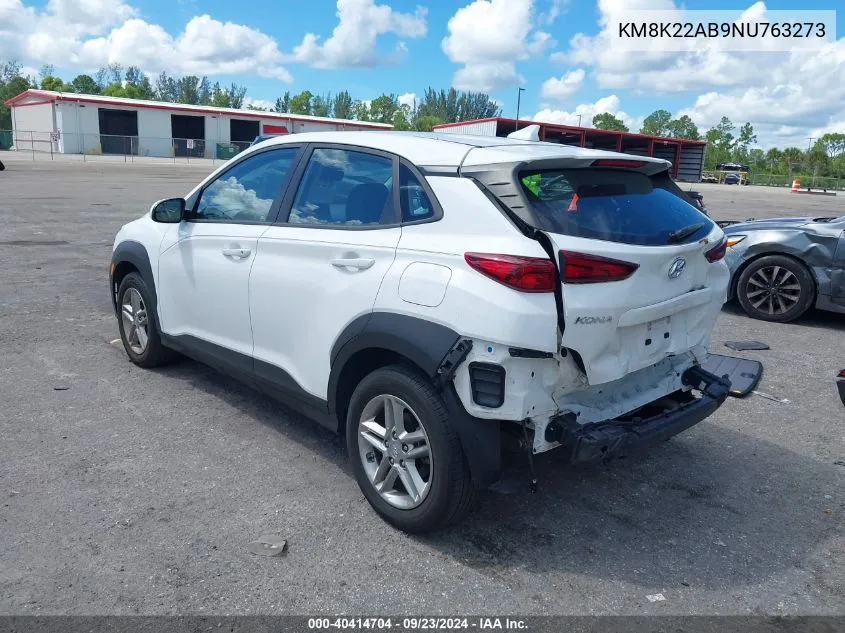 KM8K22AB9NU763273 2022 Hyundai Kona Se