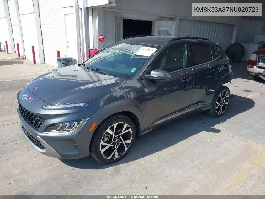 KM8K53A37NU820723 2022 Hyundai Kona Limited