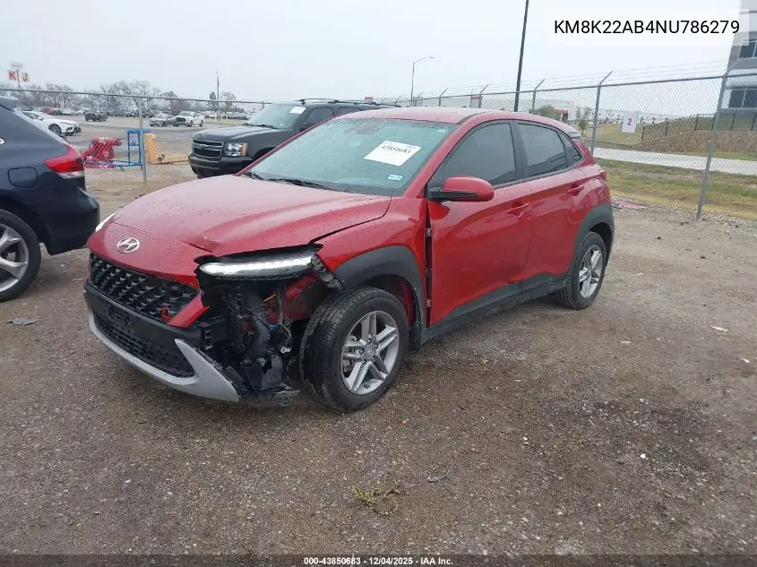 KM8K22AB4NU786279 2022 Hyundai Kona Se