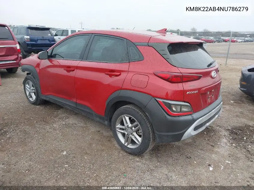 KM8K22AB4NU786279 2022 Hyundai Kona Se