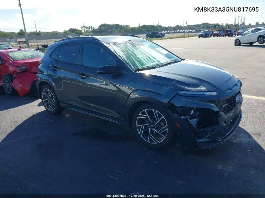 KM8K33A35NU817695 2022 Hyundai Kona N Line