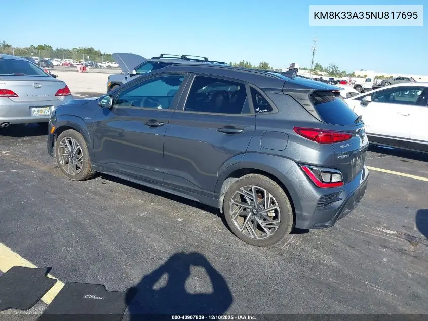 KM8K33A35NU817695 2022 Hyundai Kona N Line