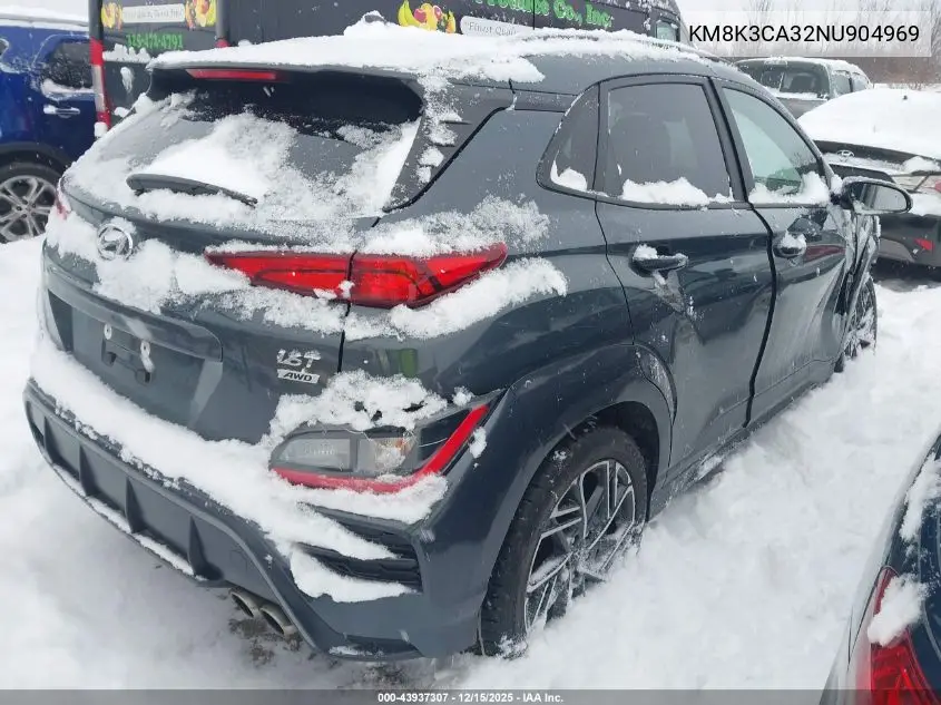 KM8K3CA32NU904969 2022 Hyundai Kona N Line