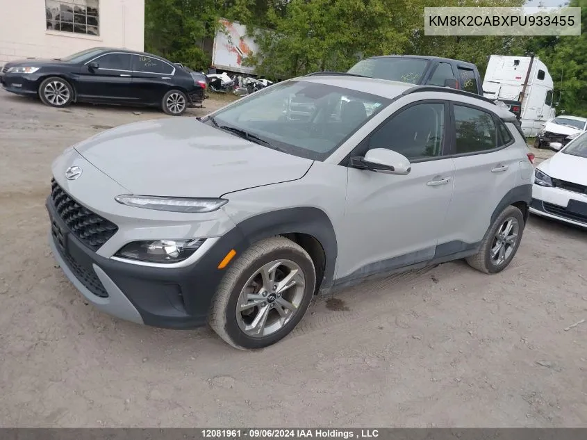 2023 Hyundai Kona VIN: KM8K2CABXPU933455 Lot: 12081961