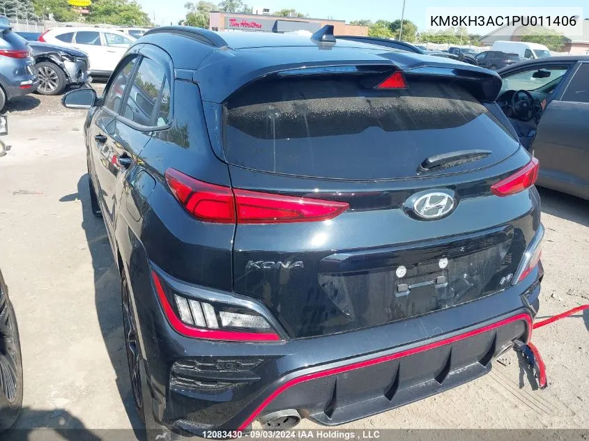 2023 Hyundai Kona N VIN: KM8KH3AC1PU011406 Lot: 12083430