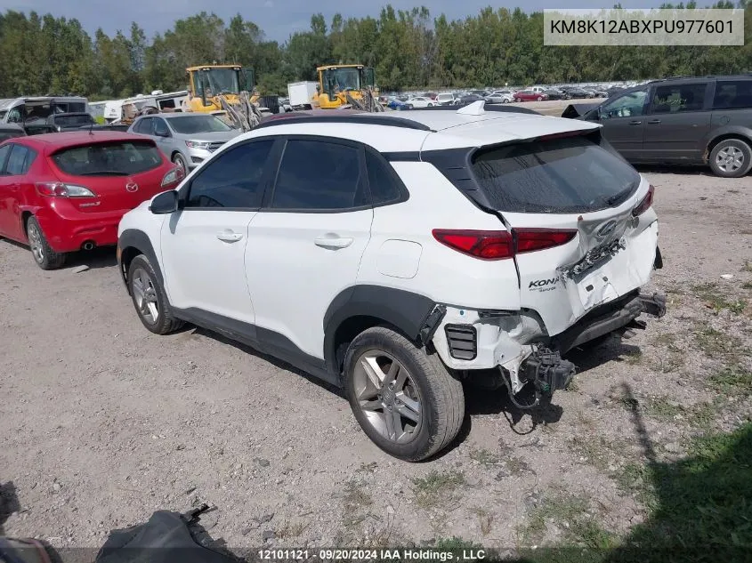 2023 Hyundai Kona Essential VIN: KM8K12ABXPU977601 Lot: 12101121