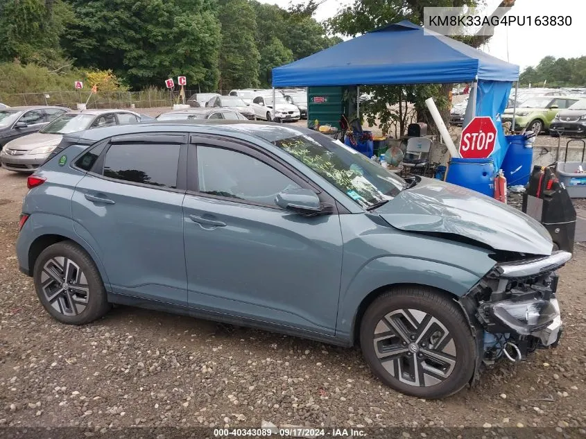 2023 Hyundai Kona Sel VIN: KM8K33AG4PU163830 Lot: 40343089