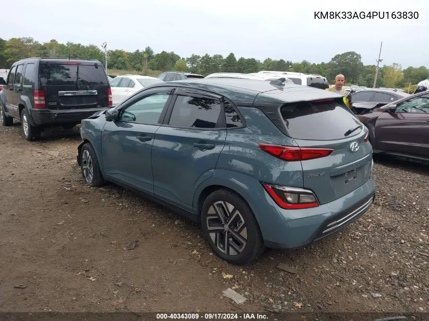 2023 Hyundai Kona Sel VIN: KM8K33AG4PU163830 Lot: 40343089