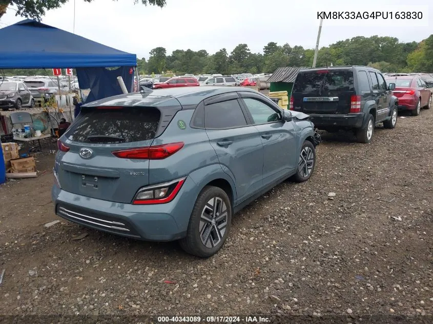 2023 Hyundai Kona Sel VIN: KM8K33AG4PU163830 Lot: 40343089