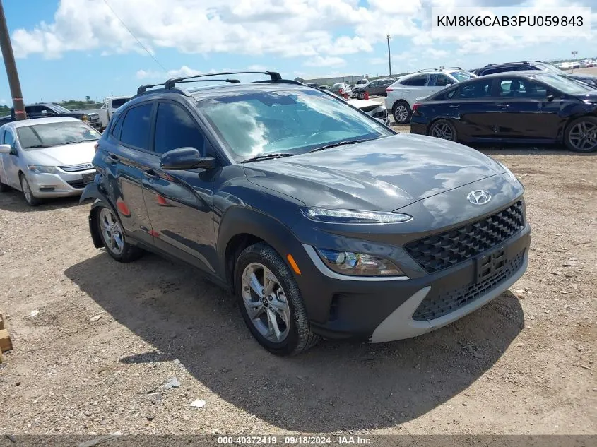 2023 Hyundai Kona Sel VIN: KM8K6CAB3PU059843 Lot: 40372419