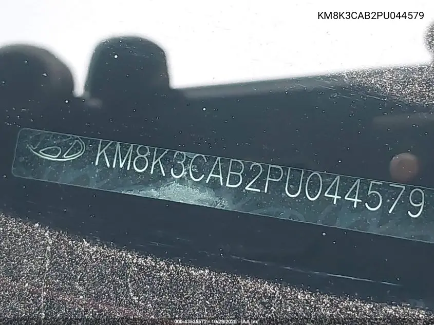 KM8K3CAB2PU044579 2023 Hyundai Kona Sel