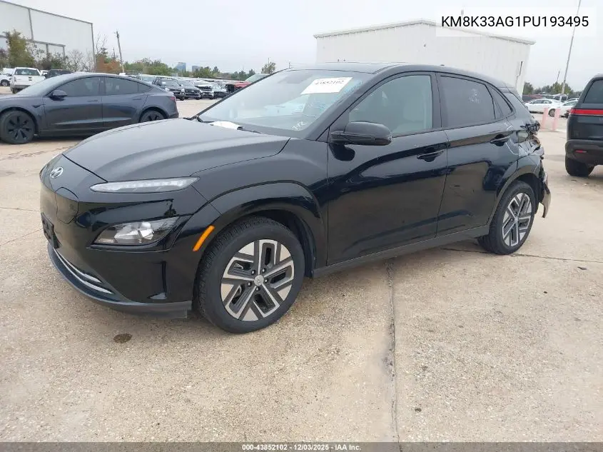 KM8K33AG1PU193495 2023 Hyundai Kona Electric Sel