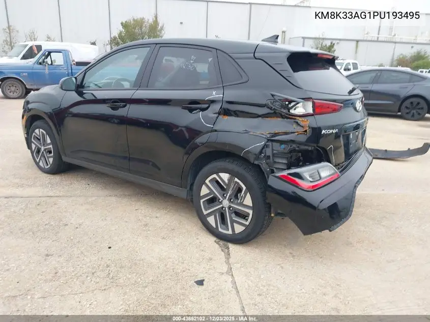 KM8K33AG1PU193495 2023 Hyundai Kona Electric Sel