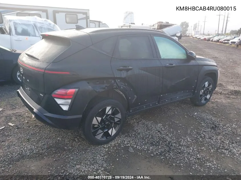 2024 Hyundai Kona Sel VIN: KM8HBCAB4RU080015 Lot: 40370728