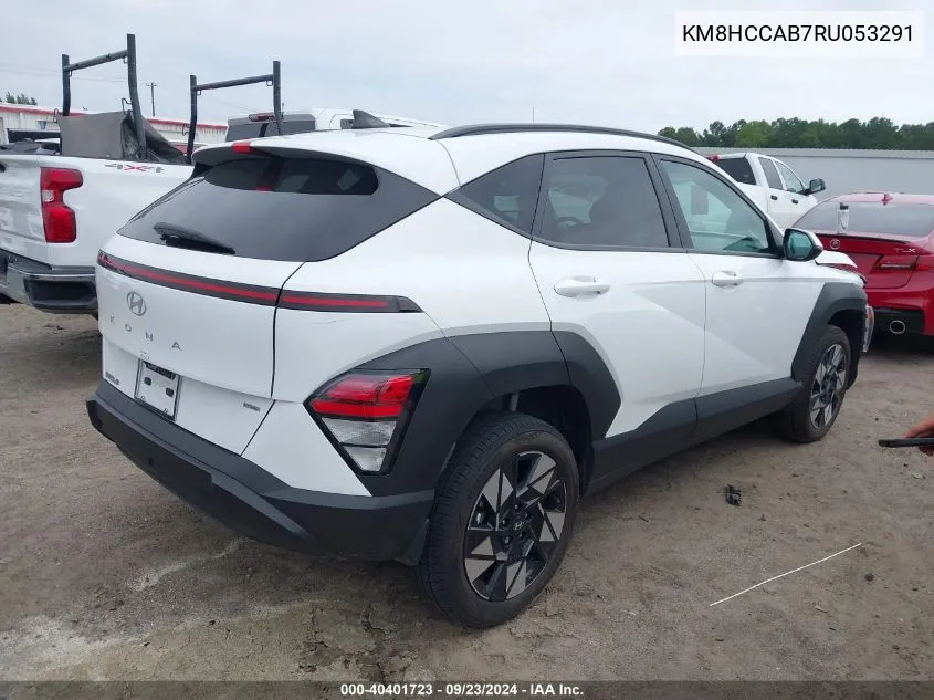 2024 Hyundai Kona Sel VIN: KM8HCCAB7RU053291 Lot: 40401723