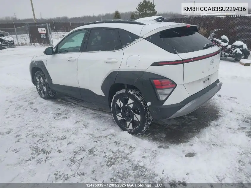 KM8HCCAB3SU229436 2025 Hyundai Kona Sel