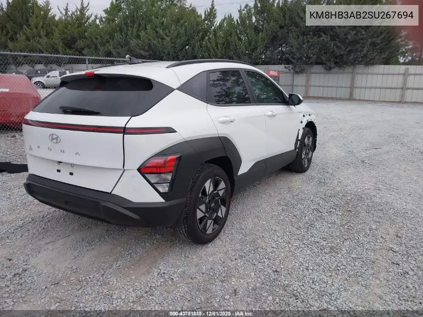 KM8HB3AB2SU267694 2025 Hyundai Kona Sel
