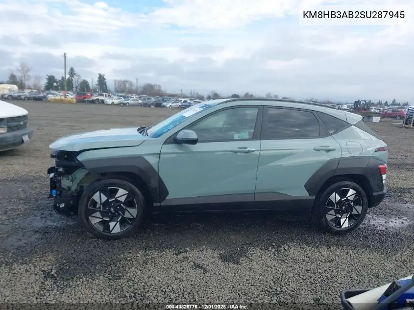 KM8HB3AB2SU287945 2025 Hyundai Kona Sel