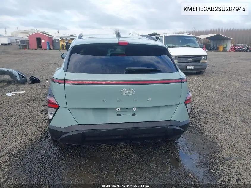 KM8HB3AB2SU287945 2025 Hyundai Kona Sel