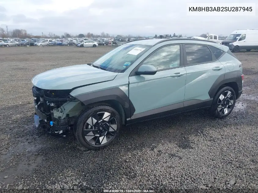 KM8HB3AB2SU287945 2025 Hyundai Kona Sel