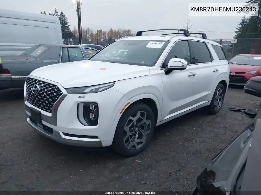 KM8R7DHE6MU230243 2021 Hyundai Palisade Calligraphy