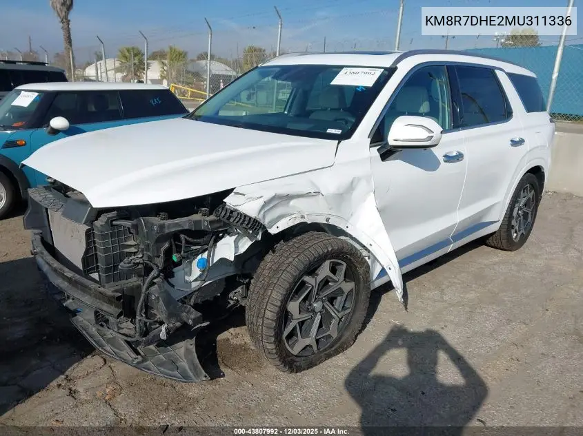 KM8R7DHE2MU311336 2021 Hyundai Palisade Calligraphy