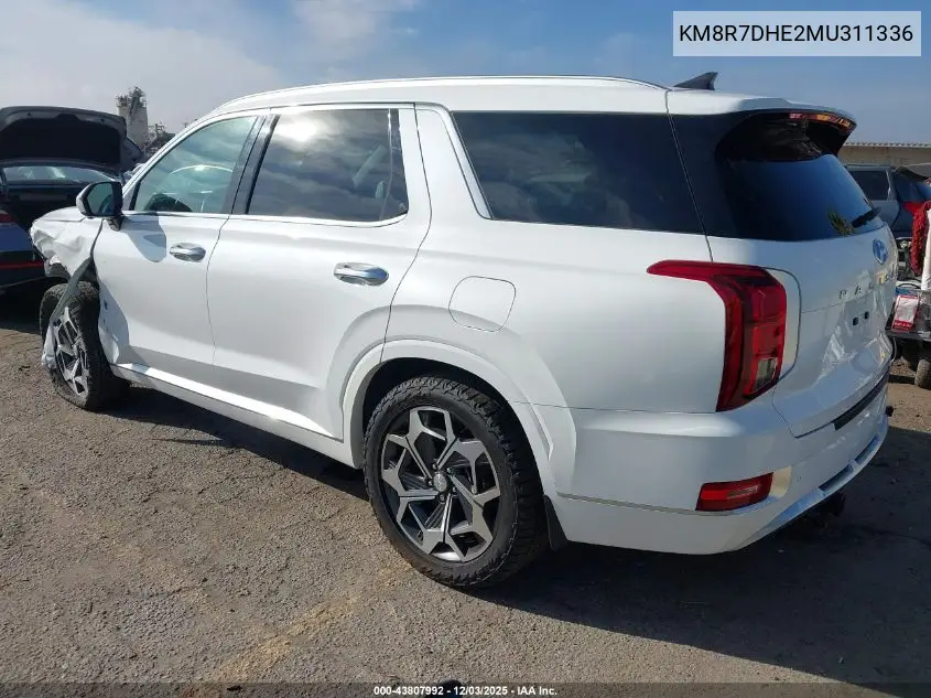 KM8R7DHE2MU311336 2021 Hyundai Palisade Calligraphy