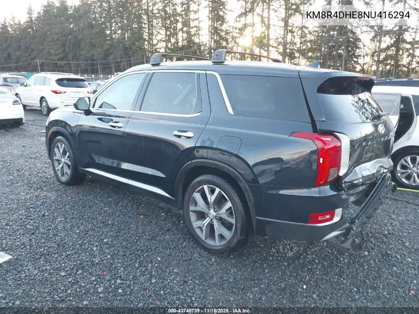 KM8R4DHE8NU416294 2022 Hyundai Palisade Sel
