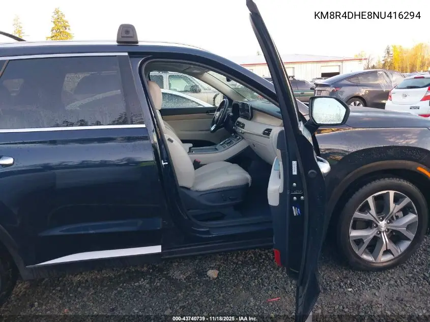KM8R4DHE8NU416294 2022 Hyundai Palisade Sel