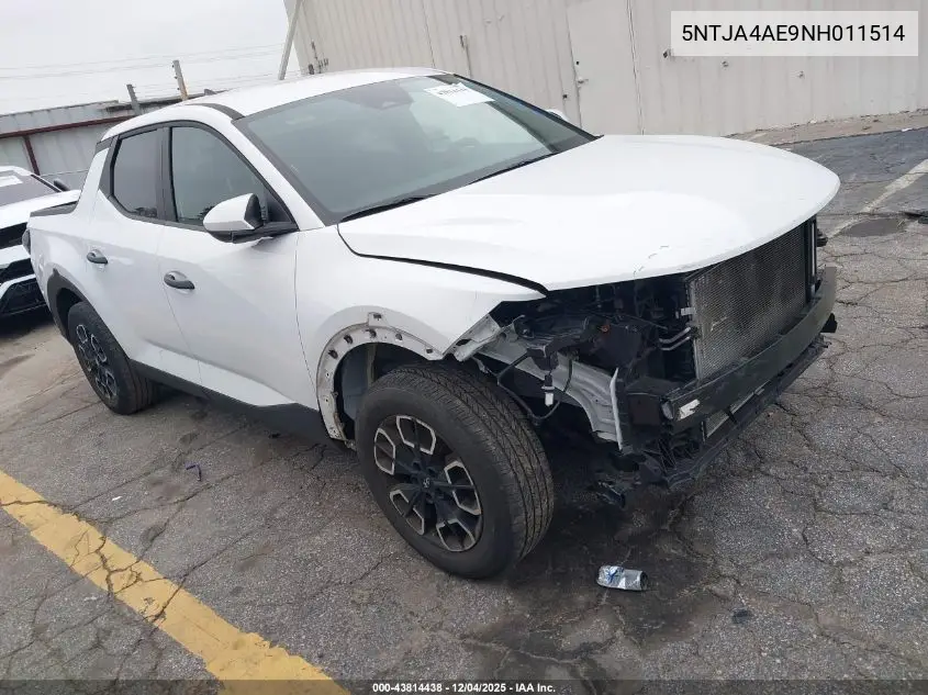 5NTJA4AE9NH011514 2022 Hyundai Santa Cruz Se