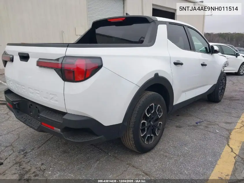 5NTJA4AE9NH011514 2022 Hyundai Santa Cruz Se
