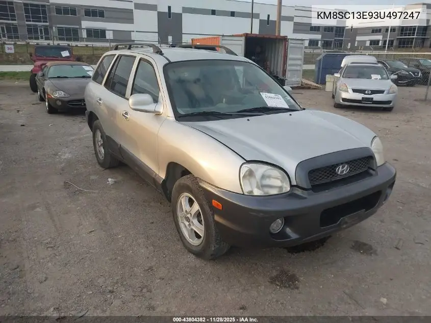 KM8SC13E93U497247 2003 Hyundai Santa Fe Gls/Lx