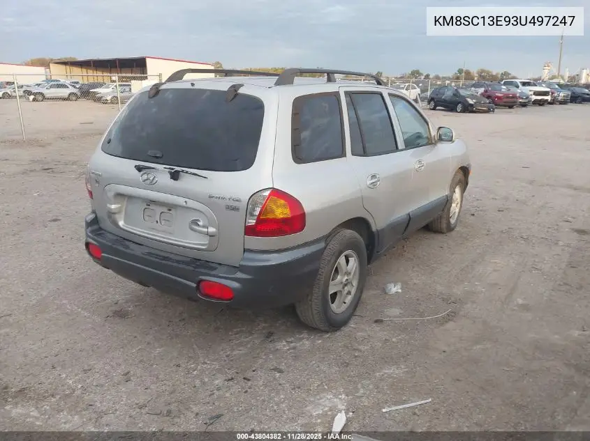 KM8SC13E93U497247 2003 Hyundai Santa Fe Gls/Lx